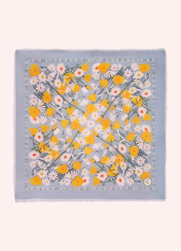 Cotton Bandana Marvelous Meadow Powder Blue