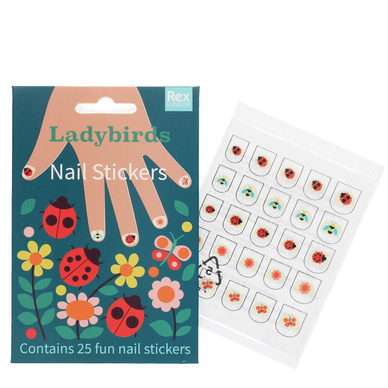 Nail Stickers Pack of 25 Ladybird
