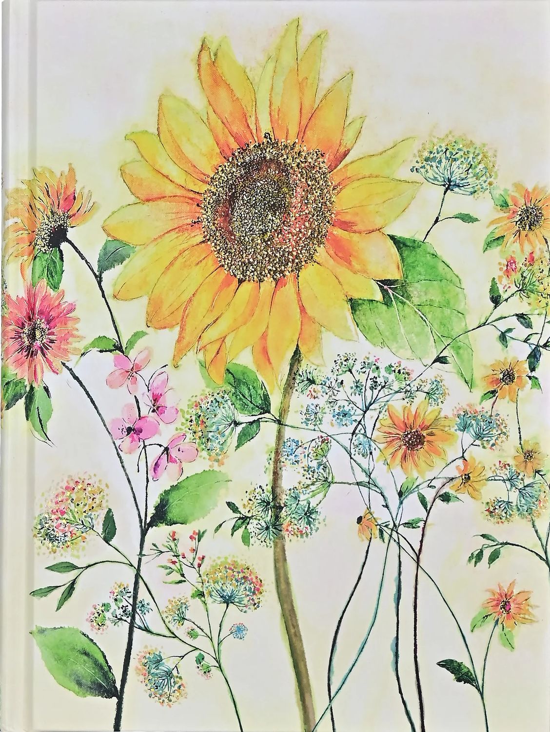 Journal Mid Watercolour Sunflower