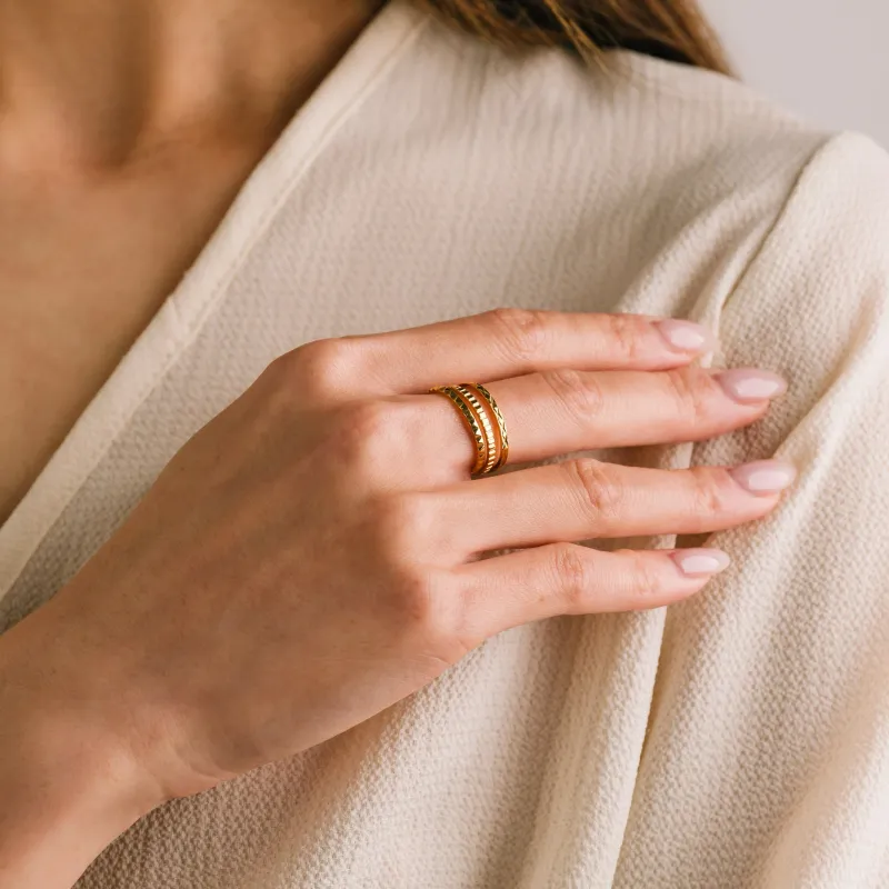 Brit Waterproof Ring Stack Set