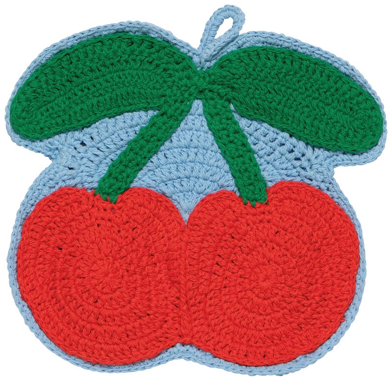Very Cherry Crochet Trivet