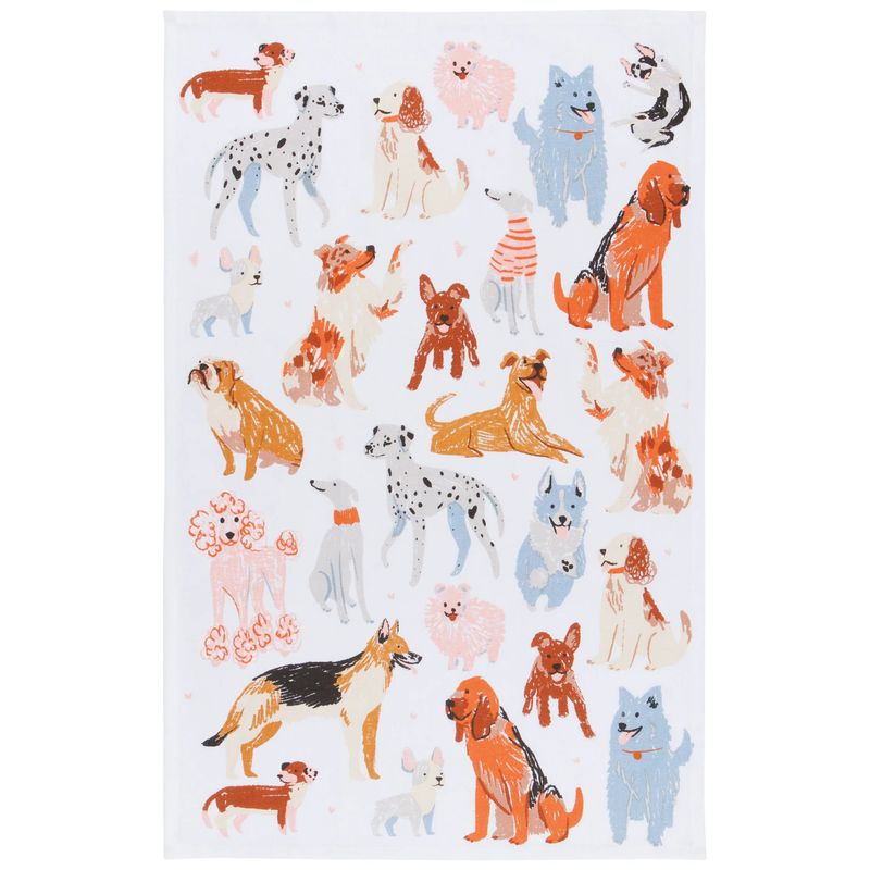 Cotton Dish Towel Puppos Puppies