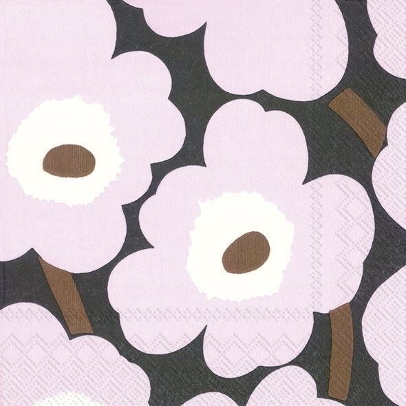 Paper Cocktail Napkin Unikko Rose