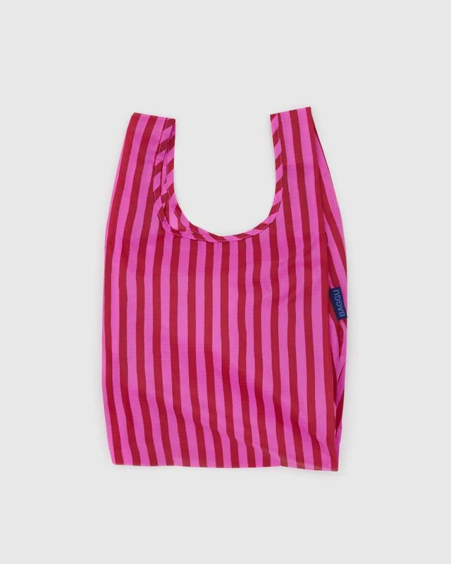 Baby Baggu Pink &amp; Red Painted Stripe