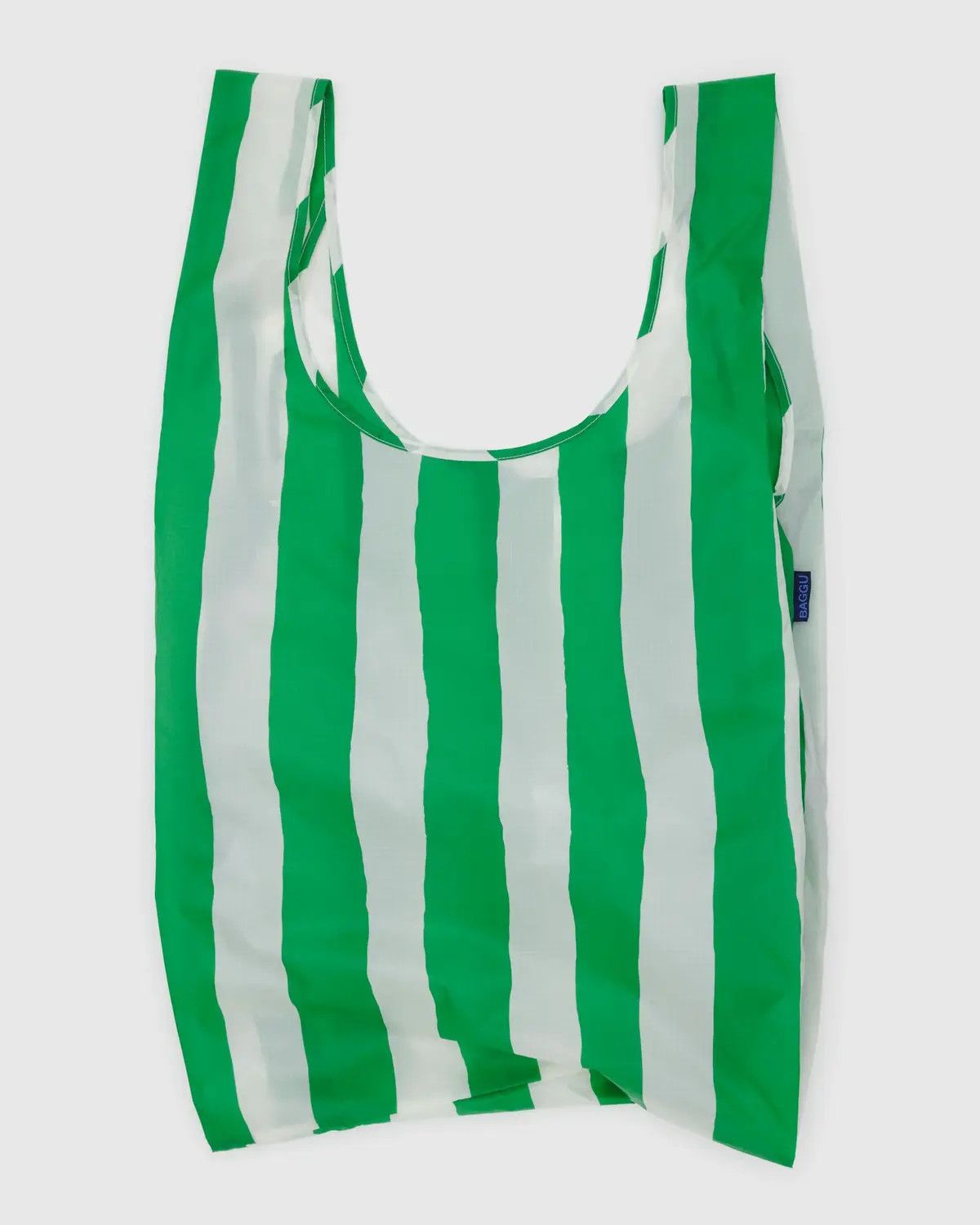 Big Baggu Green Painted Stripe