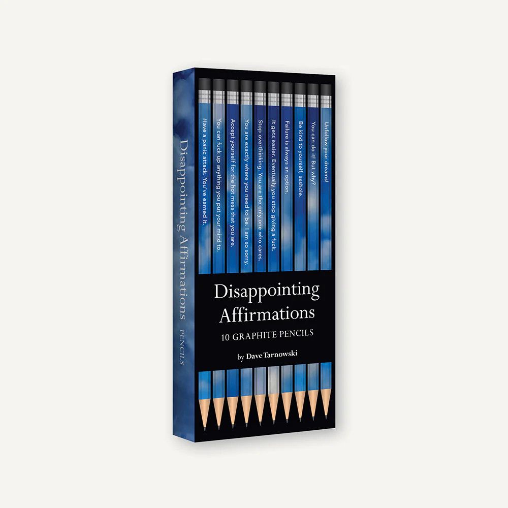 Disappointing Affirmations Graphite Pencil Set of 10