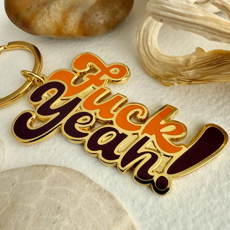 Enamel Keychain &quot;Positivity&quot; Salty Language