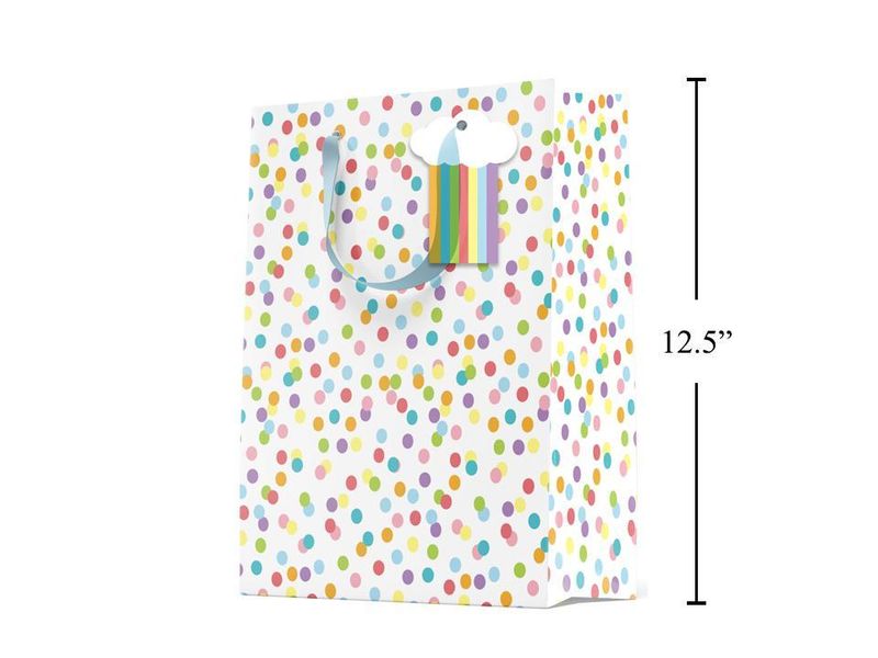 Large Gift Bag Rainbow Dots