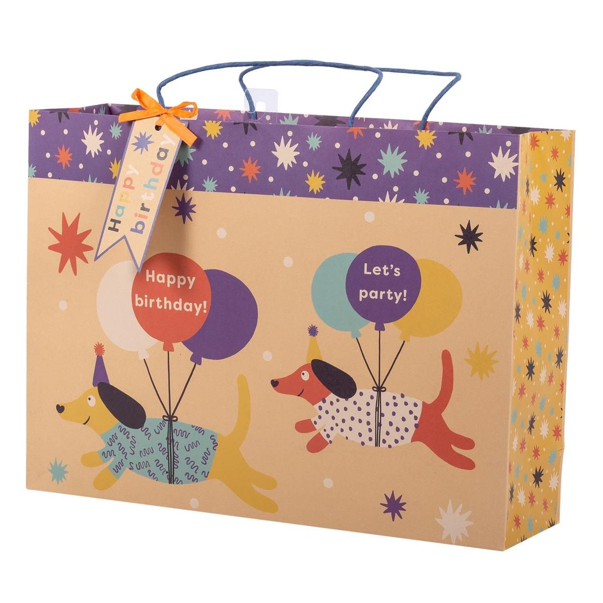 Jumbo Gift Bag Birthday Dogs