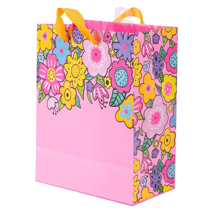 Medium Gift Bag Floral Neon
