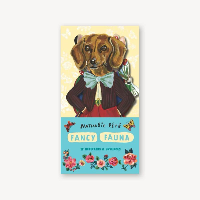 Notecards Set of 12 Fancy Fauna