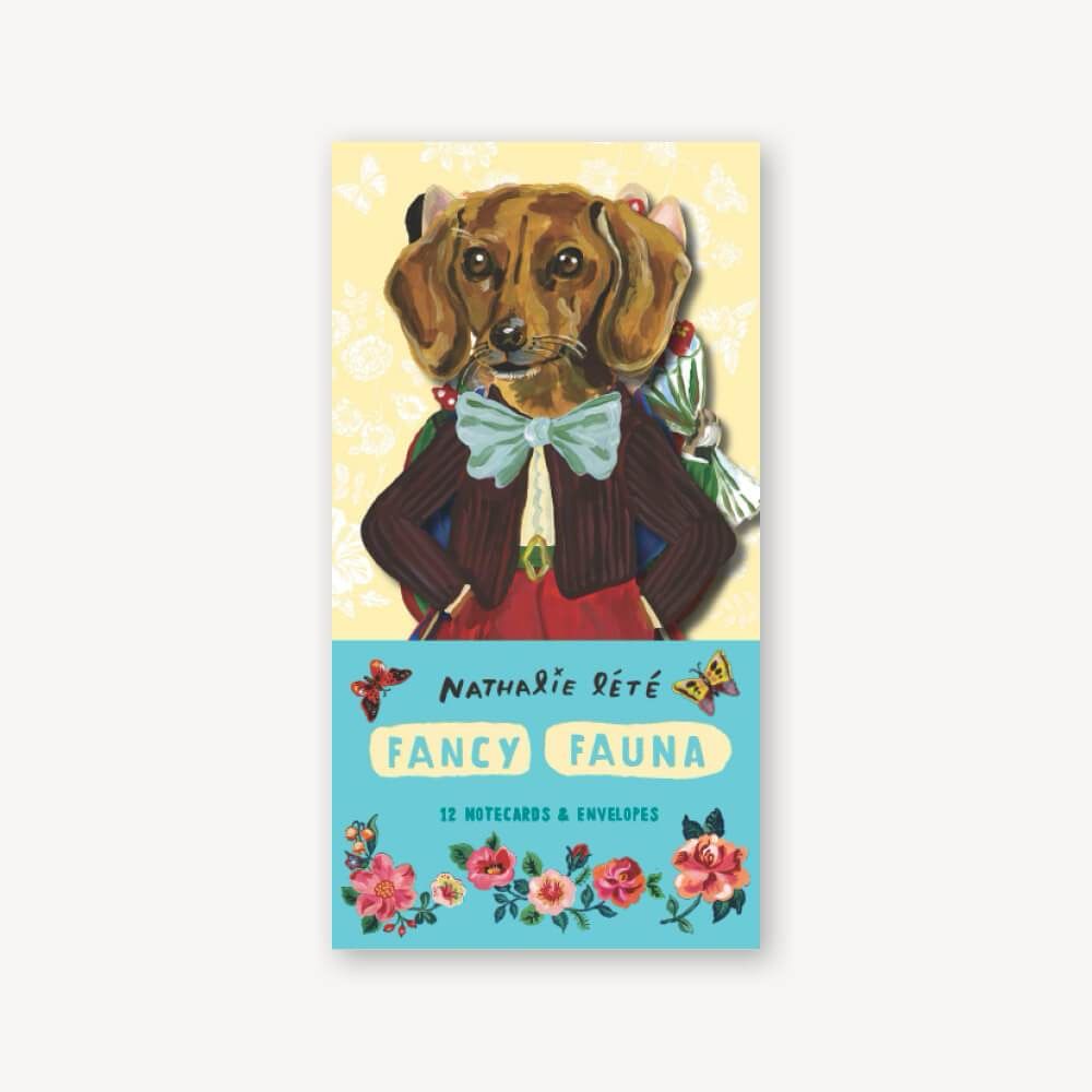 Notecards Set of 12 Fancy Fauna