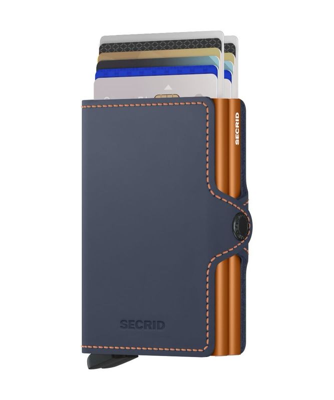 Twinwallet Matte Nightblue / Orange