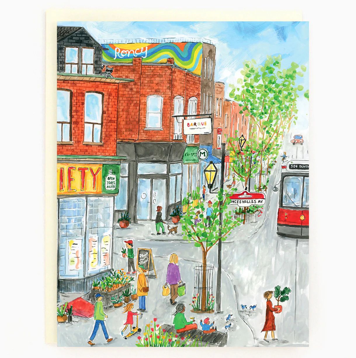 Toronto Roncesvalles Greeting Card