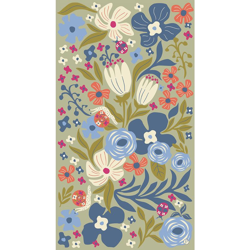Printed Scarf Garden Friends in Wild Flowers