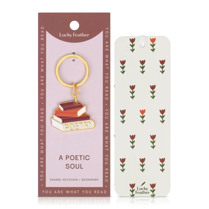 Book Lover&#39;s Keychain + Bookmark  Poetry
