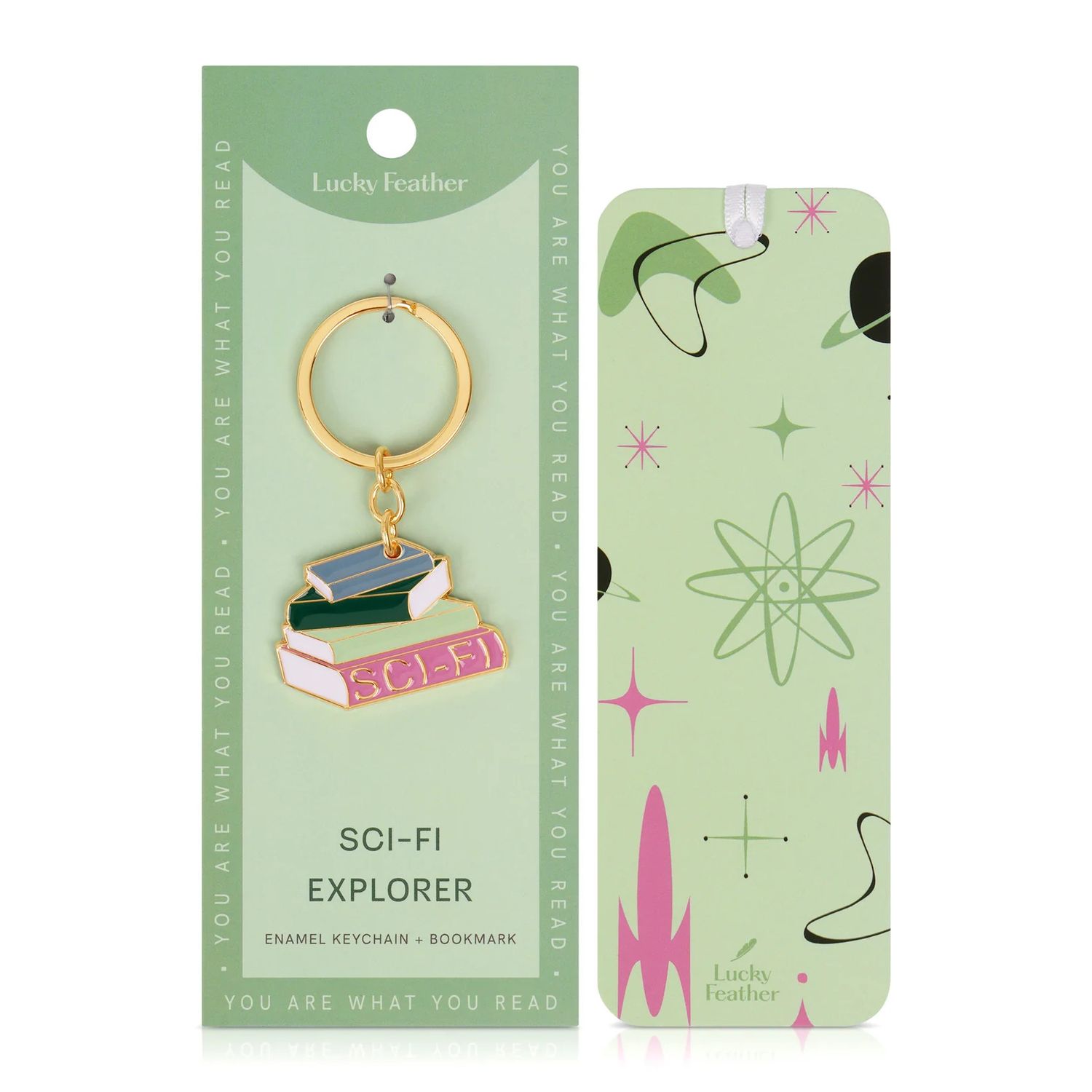 Book Lover&#39;s Keychain + Bookmark  Sci-Fi