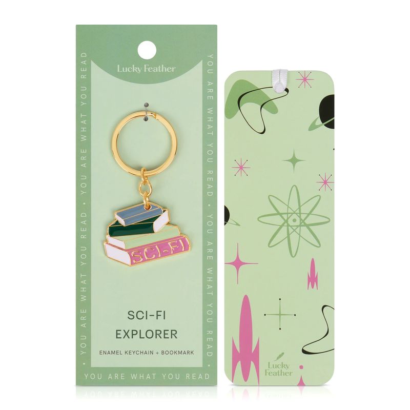 Book Lover&#39;s Keychain + Bookmark  Sci-Fi