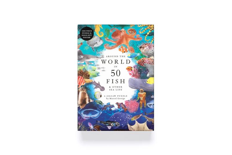 1000 Piece Puzzle Around The World In 50 Fish