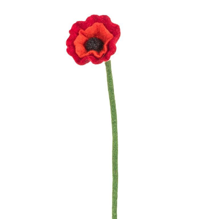 Felt Poppy StemStem (Sold Individually)