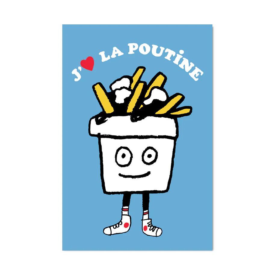 Postcard J&#39;Aime La Poutine