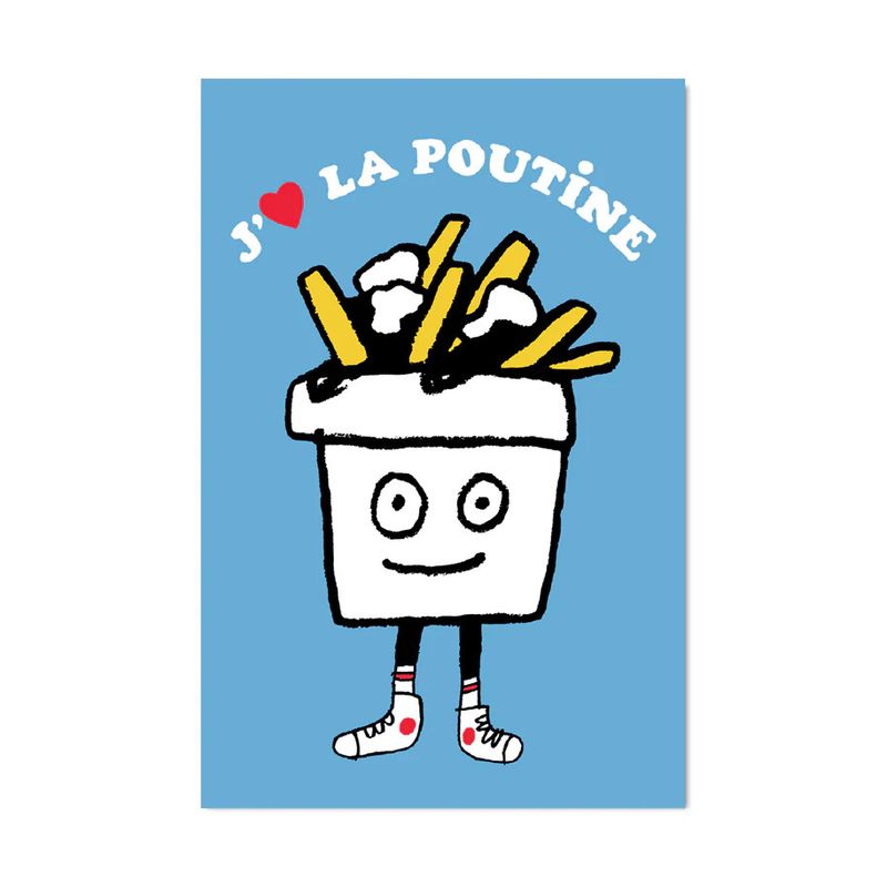 Postcard J&#39;Aime La Poutine