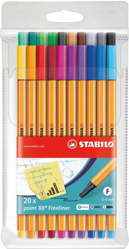 Fineliner Point 88 Pen Set of 20
