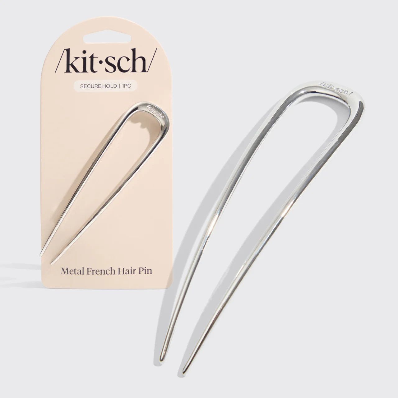 Metal French Hair Pin Silver