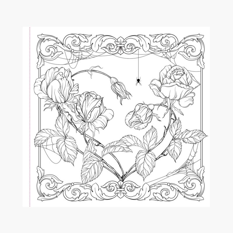 Colouring Book Goth Garden