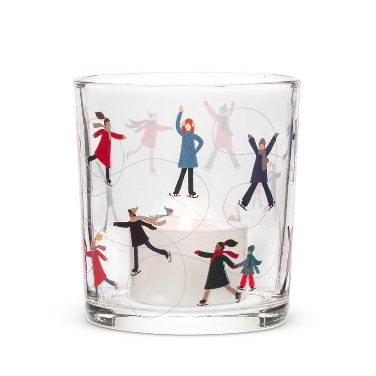 Twirling Skaters Votive