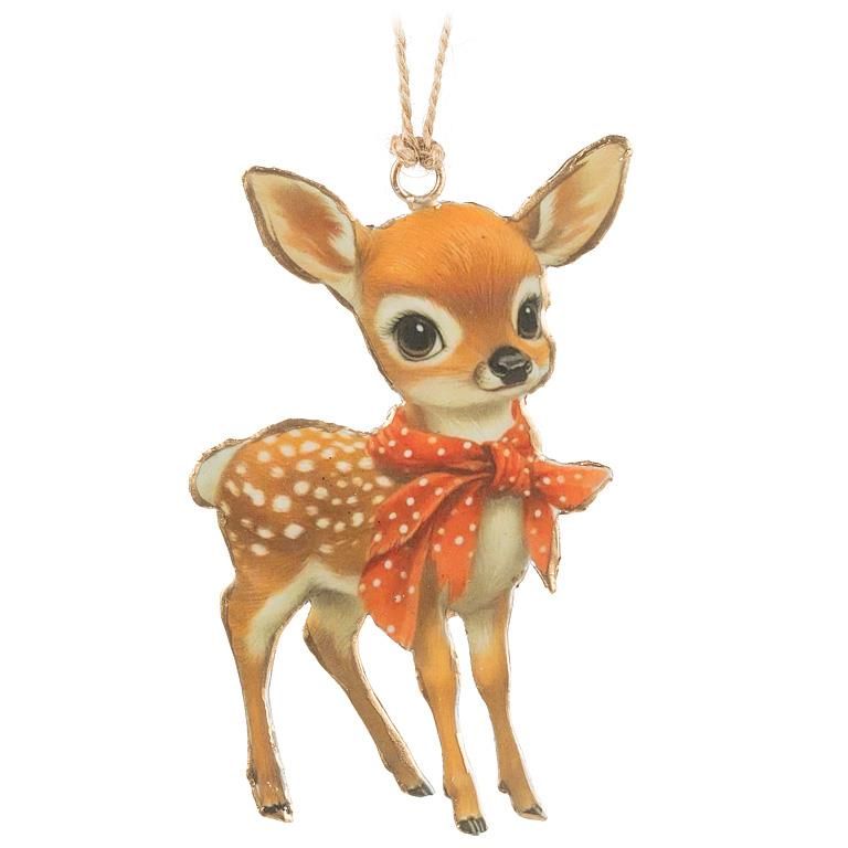 Metal Ornament Vintage Fawn