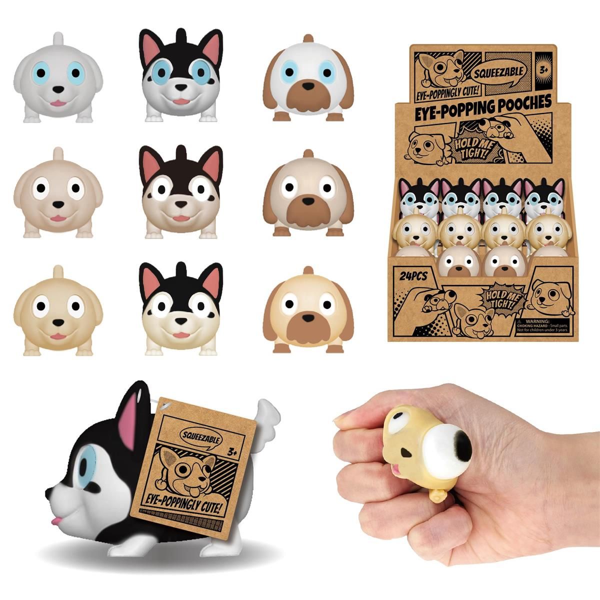 2&quot; Squish Eye-Popping Pooches