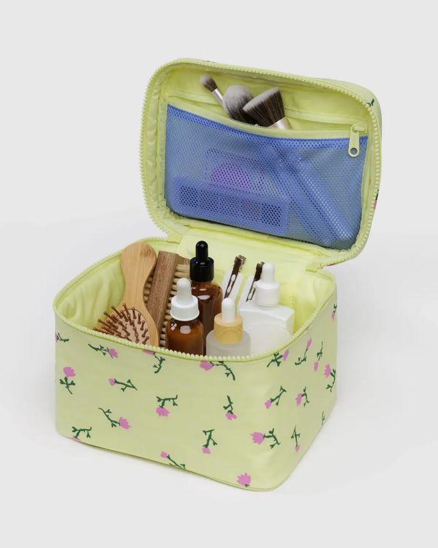 Large Cosmetic Case Painted Wildflower