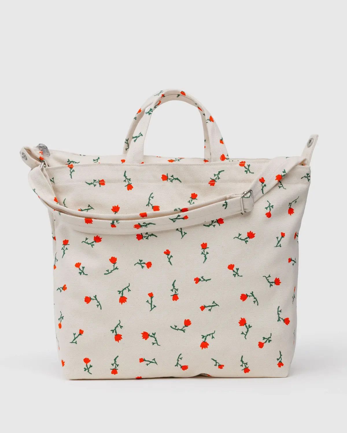 Horizontal Zip Duck Bag Painted Wildflower