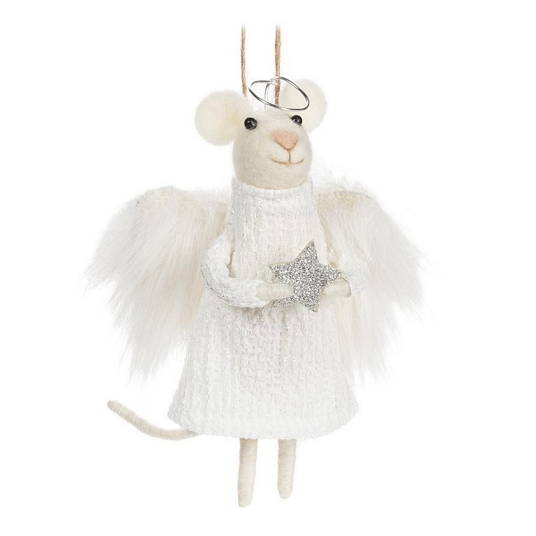 Felt Ornament Angel Mouse with Wings