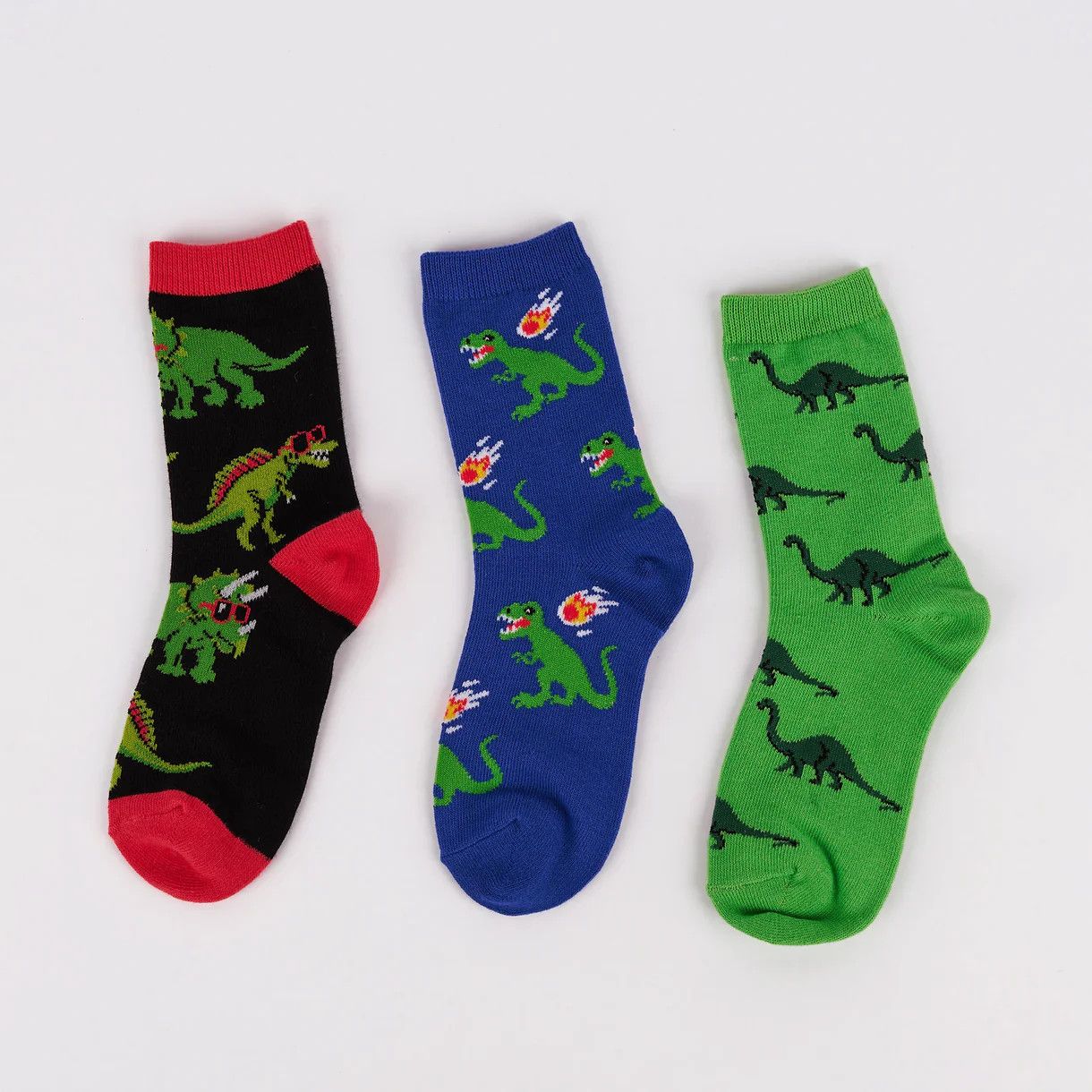 Junior Crew Socks  Pack of 3 You&#39;re Tricera-tops
