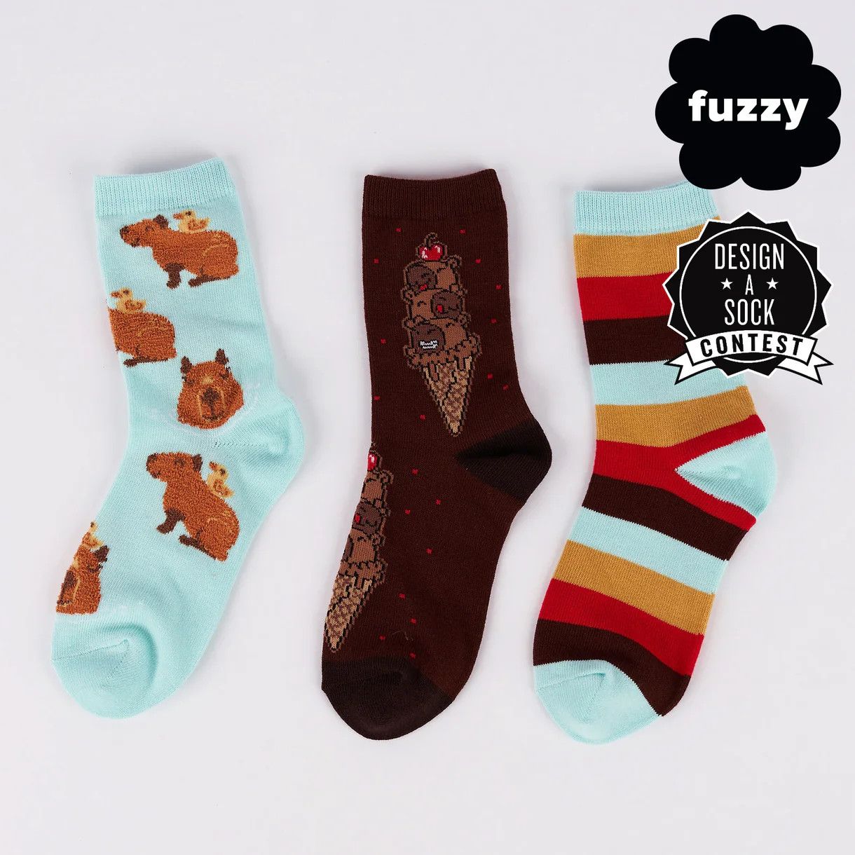 Junior Crew Socks  Pack of 3 HappyBara