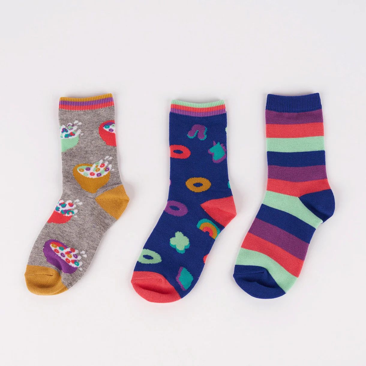 Youth Crew Socks  Pack of 3 Cereal-ously the Best