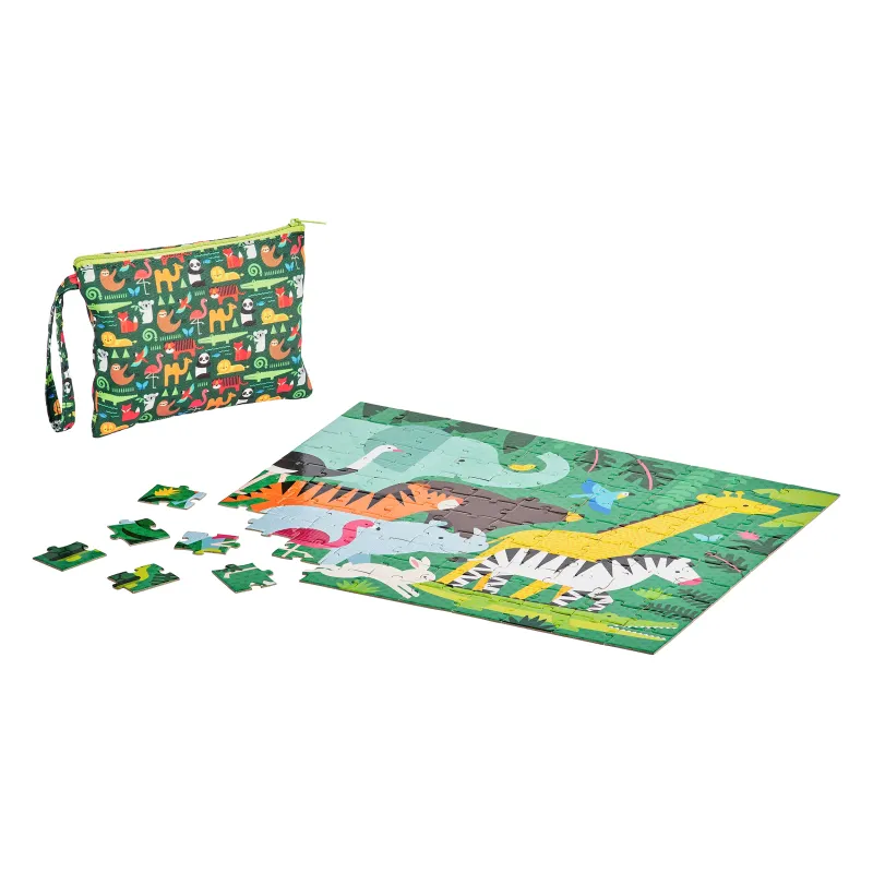 Two-Sided On-the-Go Puzzle Animal Menagerie