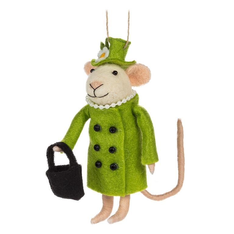 Felt Ornament Queen Mouse