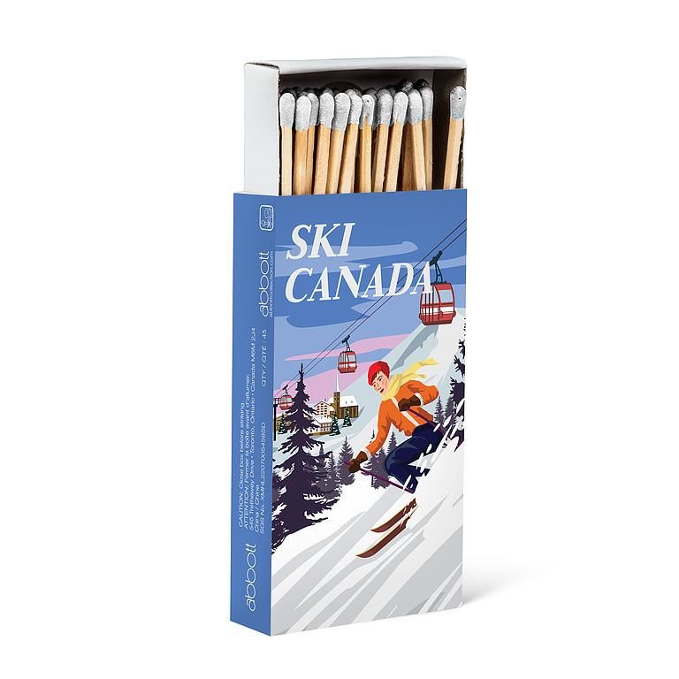 Matches Set of 45 Sticks Ski Canada Poster