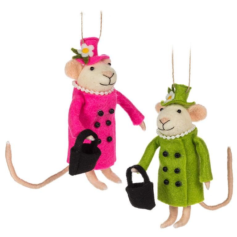 Felt Ornament Queen Mouse