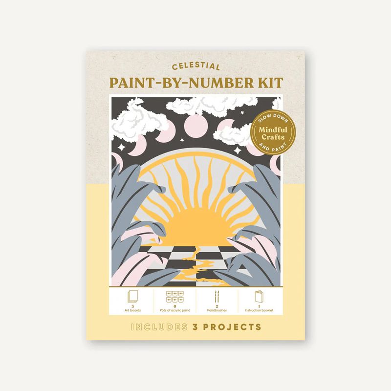 Mindful Crafts: Celestial Paint-by-Number Kit