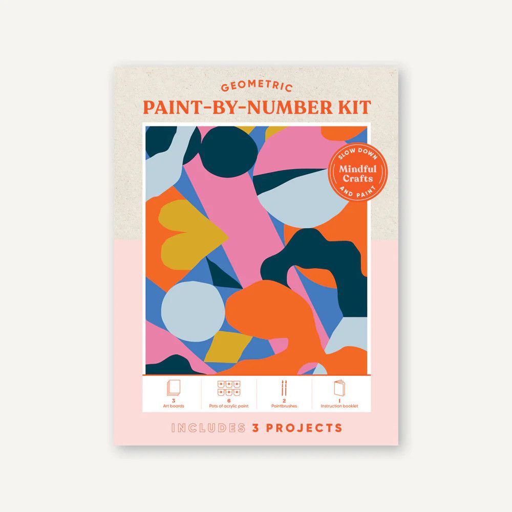 Mindful Crafts:  Geometric Paint-by-Number Kit