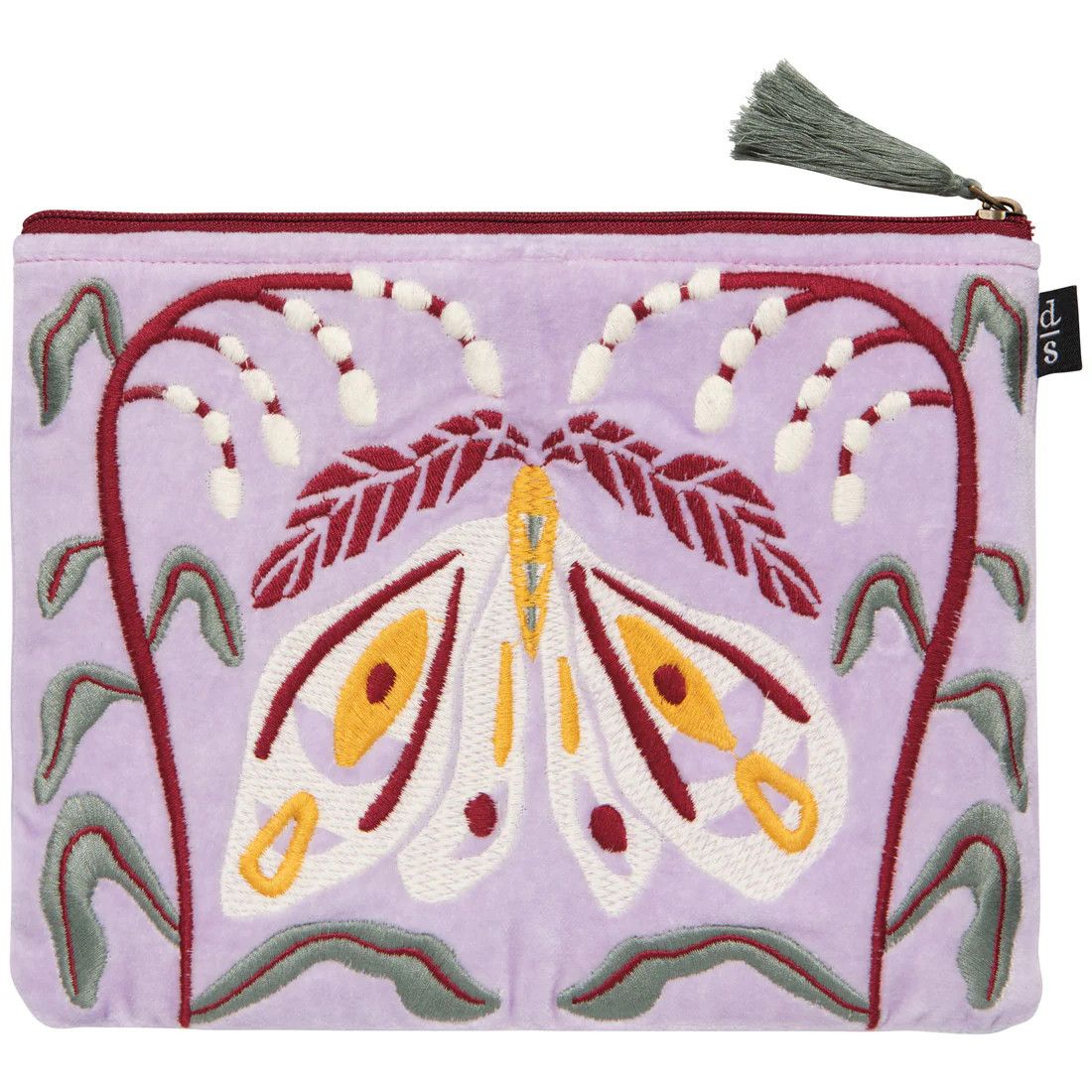 Embroidered Flat Pouch Nocturna