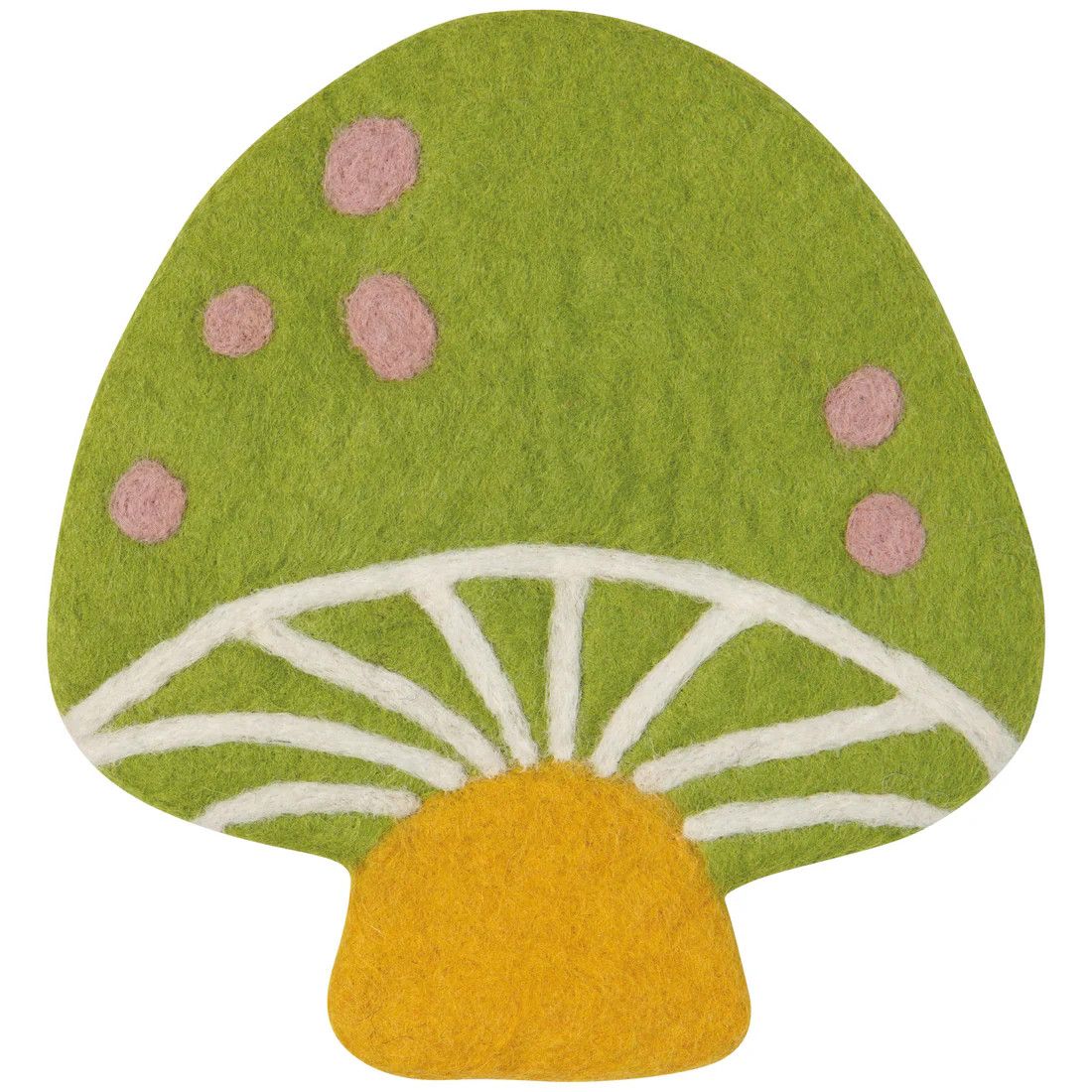 Felt Wool Trivet Mushroom Gems
