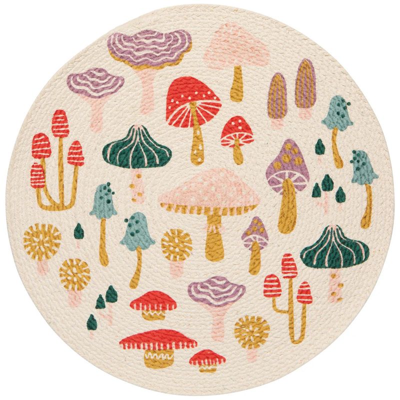 Braided Placemat Mushroom Gems