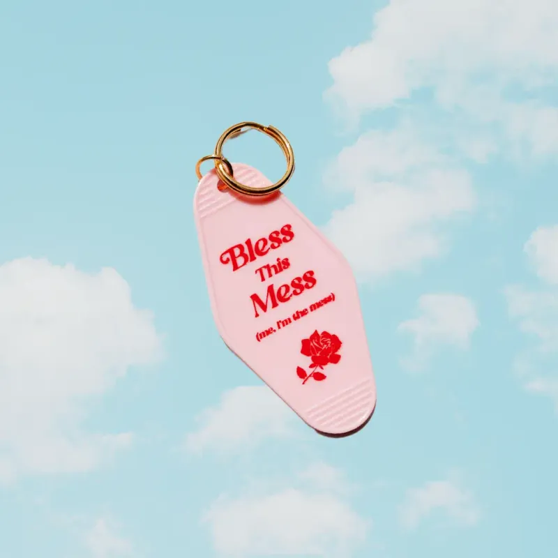 Motel Keychain Bless This Mess