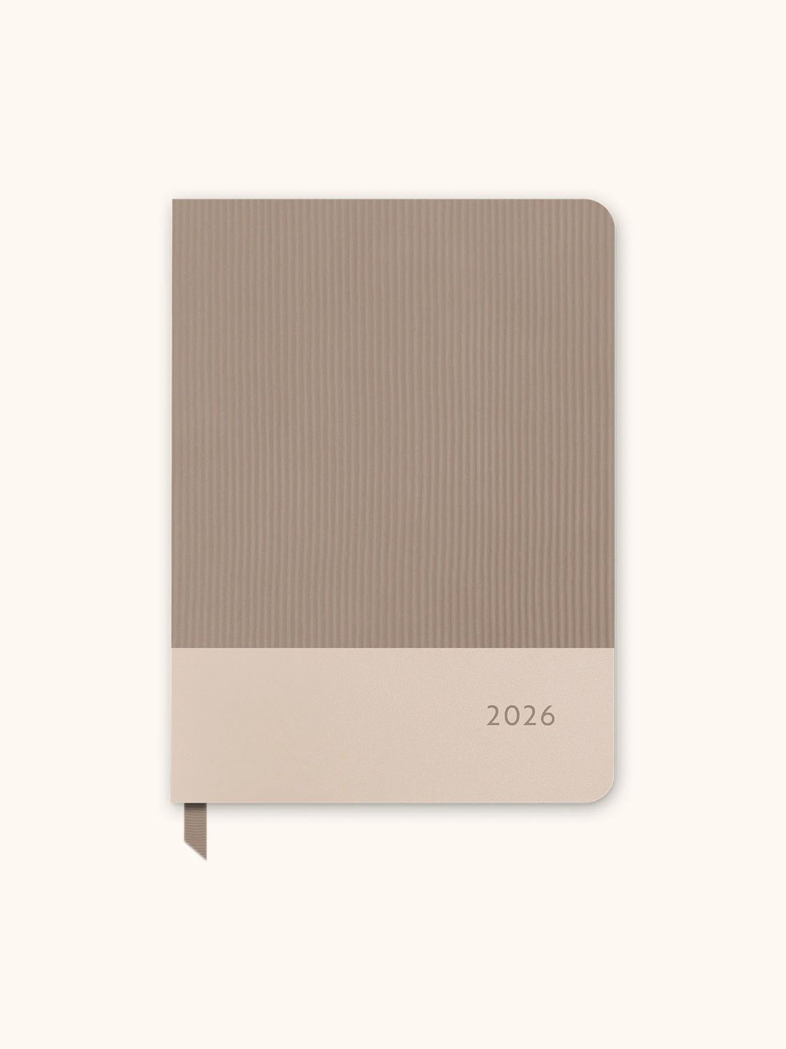 2026 Desert Taupe Large 17-Month Dual Texture Planner