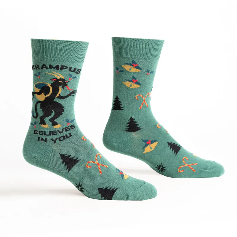 Men's Crew Socks Krampus Believes In You
